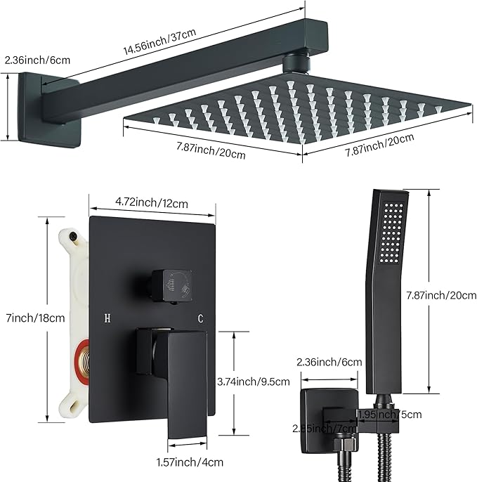 Shower Faucet Matte Black Shower System - Image 7