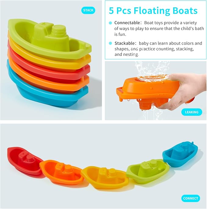Baby Bath Toys for Toddlers, Water Table & Pool Toys for Babies and Toddlers - Image 5