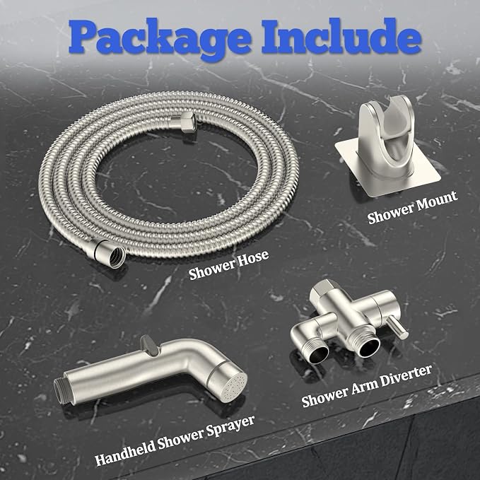 Dog Shower Attachment Metal, YDmeet Pet Shower Attachment - Image 8