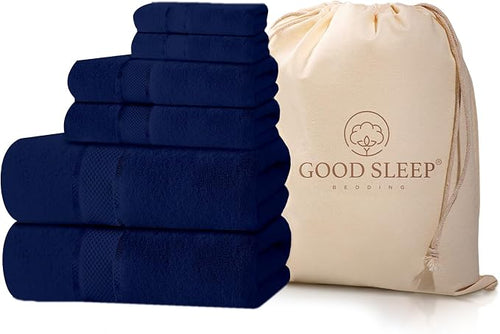 100% Cotton Bath Towel Set, 2 Bath Towel, 2 Hand Towels, 2 Wash Cloths by GoodSleepBedding