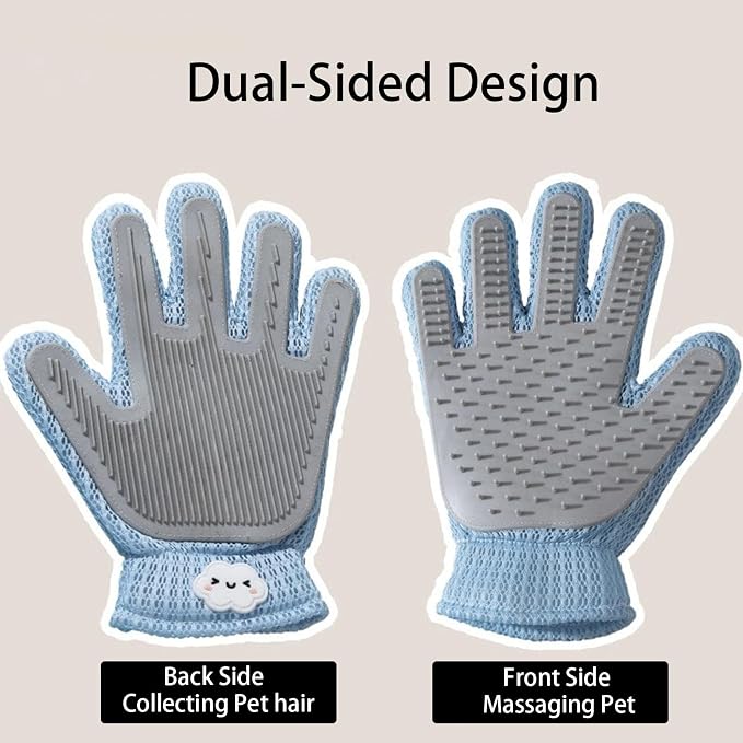 Pet Hair Remove Glove for Dogs & Cats, 2-in-1 Massage Grooming Tool, Efficient - Image 2