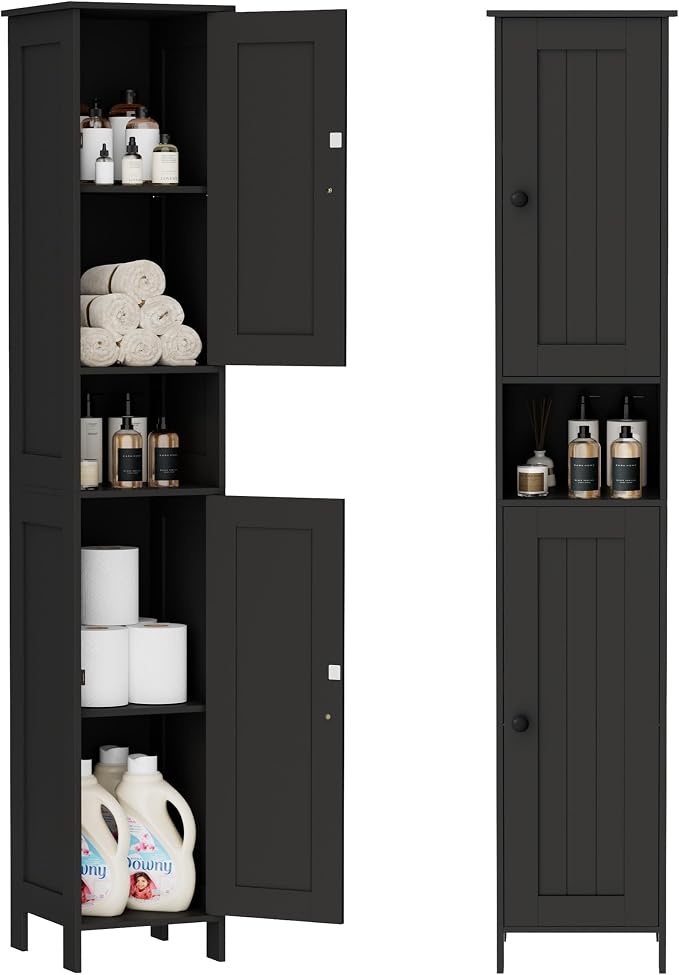 Tall Bathroom Storage Cabinet by Homleke