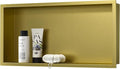 Stainless Steel Shower Niche 24" X 12" Gold No Tile Needed Horizontal Niche by Bernkot