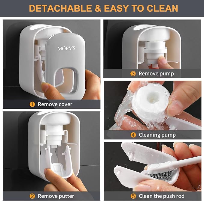 MOPMS Toothpaste Dispenser Wall Mounted - Image 6