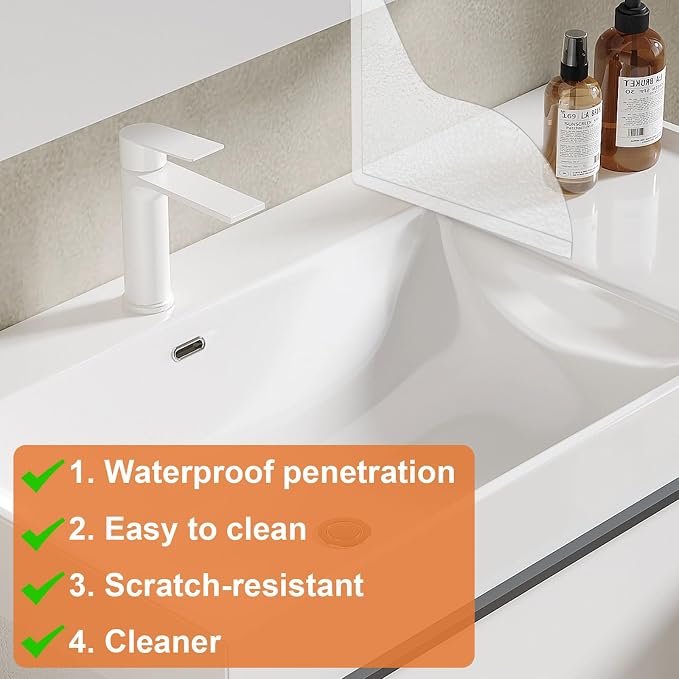 2 Pack Shower Corner Water Guard, Shower Splash Guard Acrylic Self-Adhesive - Image 4