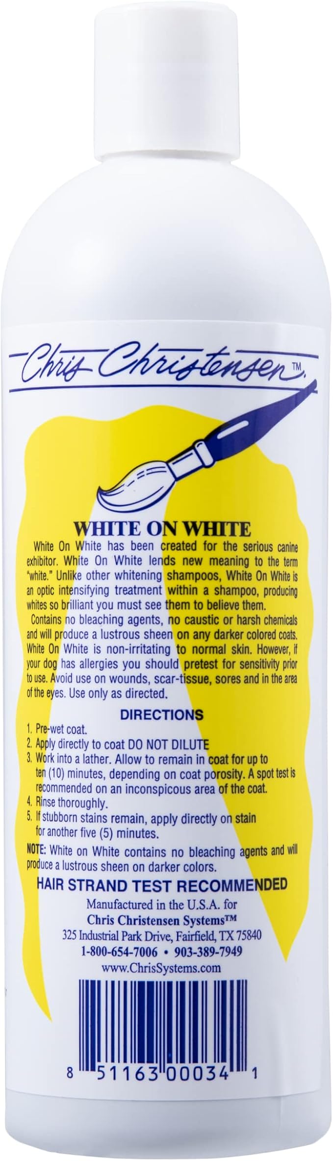 Chris Christensen White on White Whitening Treatment Dog Shampoo - Image 10