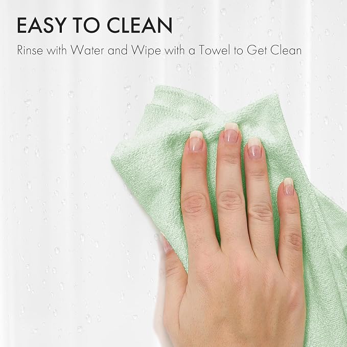 AmazerBath Shower Curtain Liner 2 Pack, 72 x 96 Inches Extra Long PEVA Plastic - Image 5
