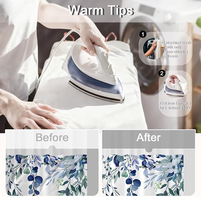 No Hook Shower Curtain and Liner Set, Bath Curtain Sets - Image 7