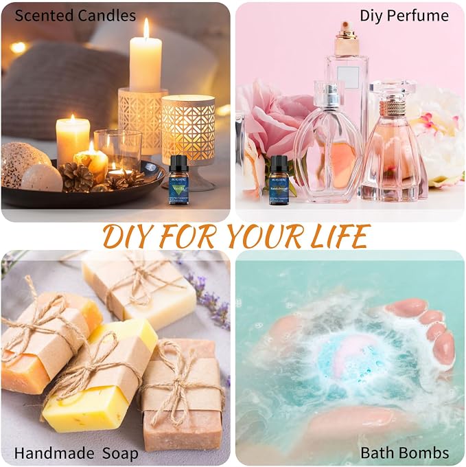 BURIBURI Sandalwood Oil Essential and Vanilla Essential Oil Gift Set, 100% Pure - Image 7