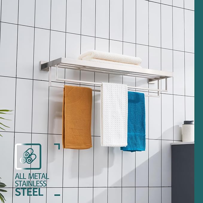 KOKOSIRI Towel Rack 32-Inch Bathroom Towel Shelves - Image 4