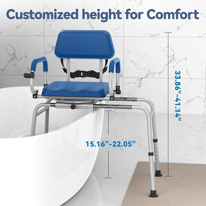 FSA/HSA Eligible Sliding Shower Chair Tub Transfer Bench - Image 4