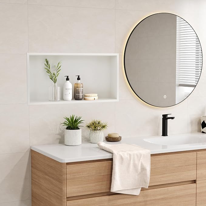 Neodrain White Recessed Shower Niche Shelf Bathroom Cabinet in Wall Stainless - Image 6