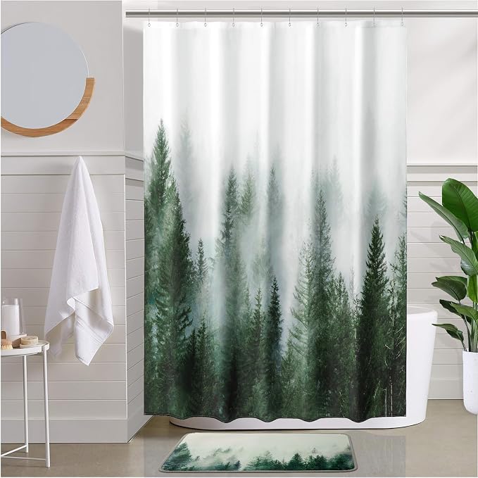 ORTIGIA 60x72 Misty Forest Stall Shower Curtain - Image 7