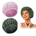 Reusable Shower Cap for Women, Large Waterproof Shower Essentials Bonnet by Edoneery