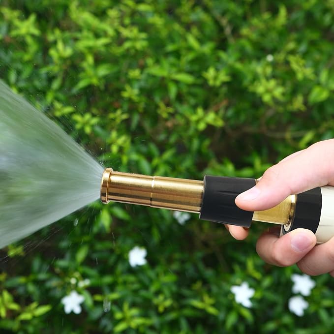 Hourleey 2 Pcs 5" Heavy Duty Brass Nozzles, Brass Jet Sweeper Garden Hose Nozzle - Image 6