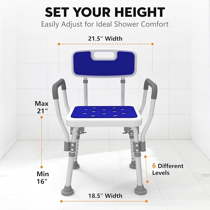 Shower Chair for Inside Shower，500 lbs Heavy Duty Bath Seat for Elderly and - Image 6