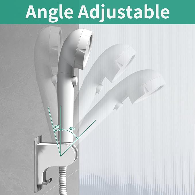 Hand Held Shower Head Holder Wall Mount, Shower Hose Holder Adhesive - Image 4