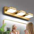 360° Rotate LED Dimmable Bathroom Vanity Light Fixtures, 1300LM Acrylic Gold by Torondo