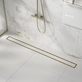 Linear Shower Drain 42", Brushed Floor Drain by Bernkot
