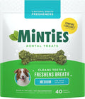Minties Dental Chews for Dogs, Vet-Recommended Mint-Flavored Dental Dog Treats by Minties