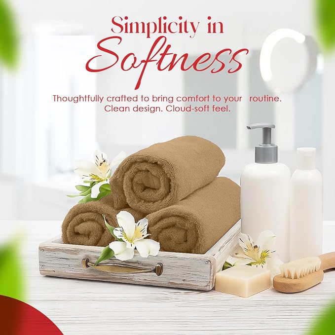 RIVERSIDE 12 Pack Premium 100% Cotton Face Washcloths, 550 GSM, 12 x 12 Inches - Image 4