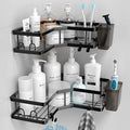 Corner Shower Caddy, 2 Pack Adhesive Shower Corner Organizer Shelves, No by AKTECKE