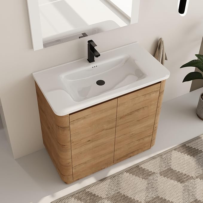 36 Inch Bathroom Vanity with Sink, Premium Plywood Wooden Cabinet with Soft - Image 9