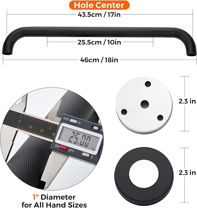 Grab Bars for Shower, 1 Pack 18-Inch Anti Slip Shower Handles for Elderly - Image 4