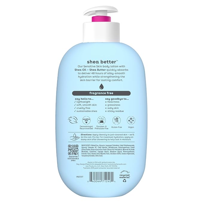 eos Shea Better Sensitive Skin Body Lotion, 48-Hour Moisture Skin Care - Image 8