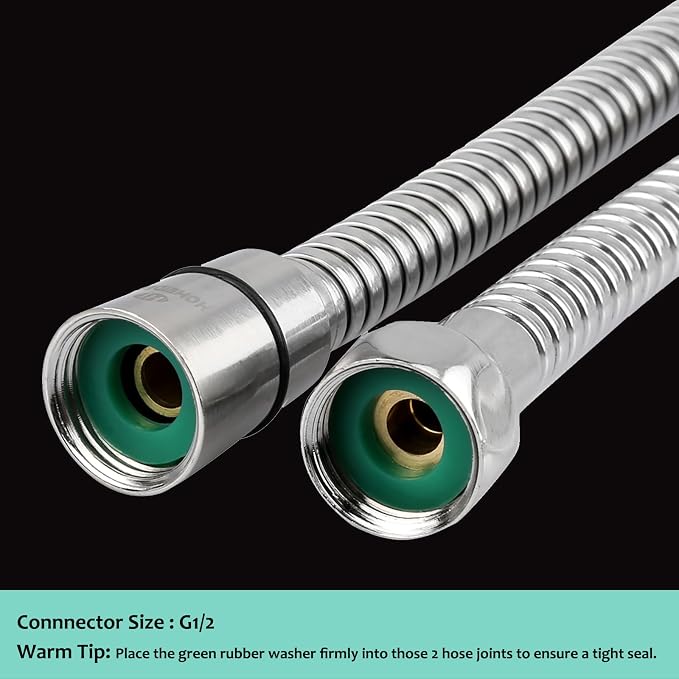 HOMEIDEAS 79 inches Shower Hose, 6.5 feet Long 304 Stainless Steel Handheld - Image 4