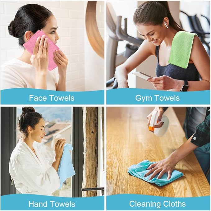 Orighty Washcloths Towels Set 20 Pack, Highly Absorbent and Soft Feel - Image 7