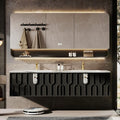 Double Sink Bathroom Vanity 72Inch, Modern Floating Vanity Set by LUTHXAY