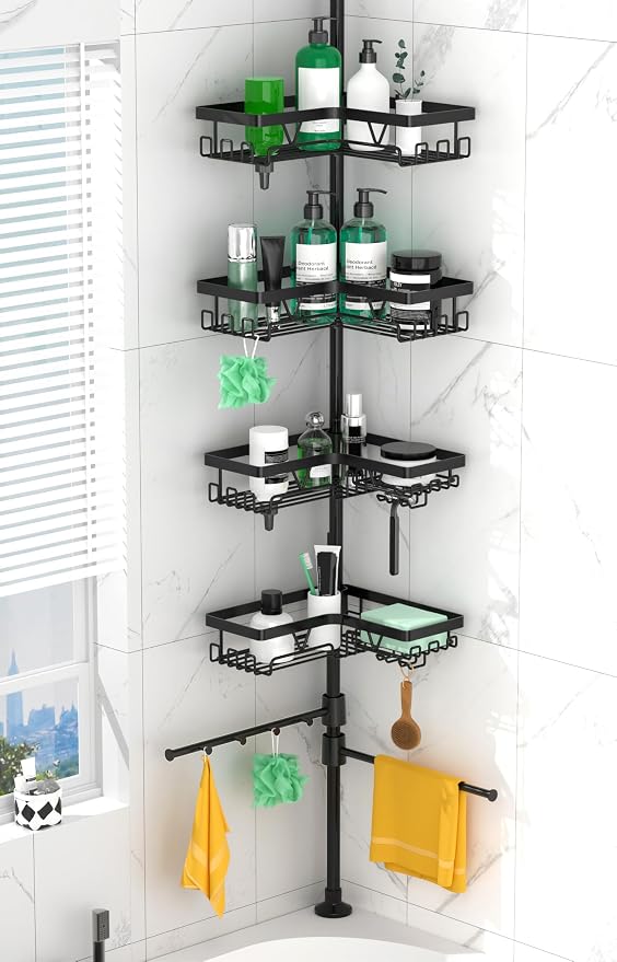 Shower Caddy Tension Pole Corner by DAOYA