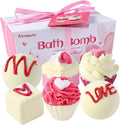 6Pcs Bath Bombs for Girls, 6 Styles Bath Bomb Set, Organic Natural Essential by CNAFGBGG