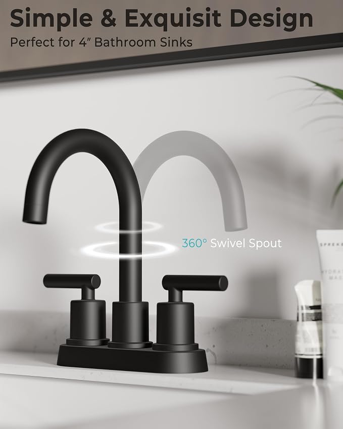 VXV Bathroom Sink Faucet 4 Inch 2 Handle Centerset Utility Lavatory Vanity - Image 6