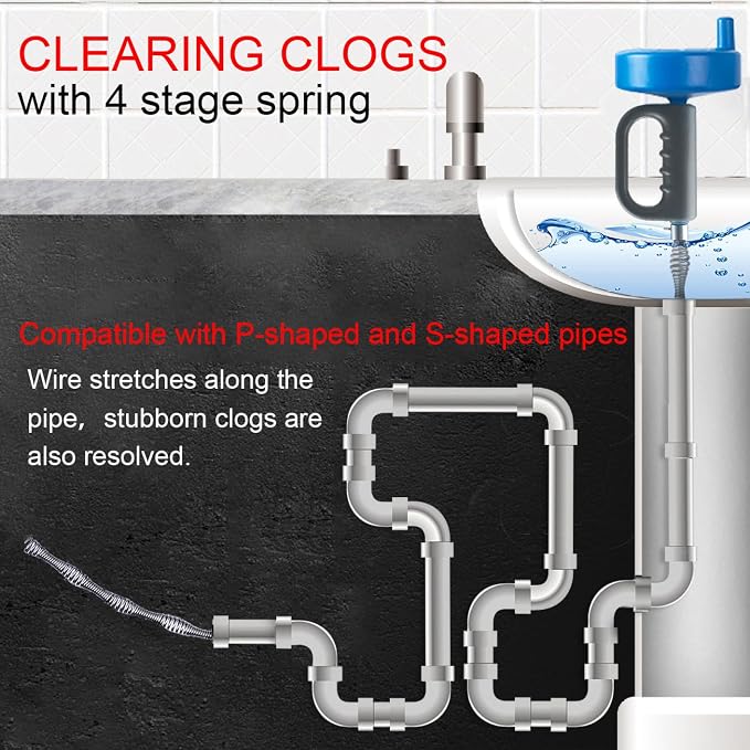 Drain Clog Remover＆Drain Auger 32 FT＆Drain Snake Hair Remover, Toilet Plumbing - Image 7