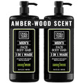 Dead Sea Collection Mens Body Wash 3 in 1 – Amber Wood Body Wash by DeadSeaCollection