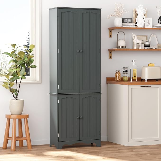 Yusong 72'' Tall Kitchen Pantry Cabinet, Freestanding Storage Cabinet - Image 5