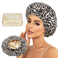 Large Shower Caps for Women Reusable Waterproof Satin Lined Shower Cap by Luvruitaky