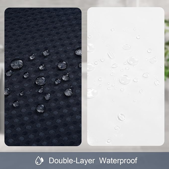 3 in 1 Shower Curtain Set, Waterproof Fabric Shower Curtains - Image 6