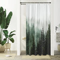 Aipon Green Misty Forest Shower Curtain Nature Tree Shower Curtain Set Dark by Aipon