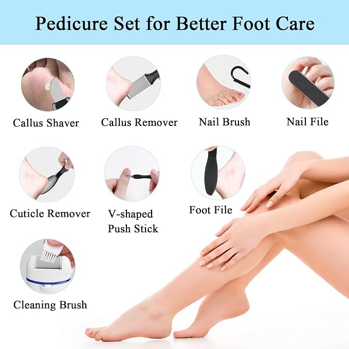 Callus Remover for Feet Electric Foot File, 13-in-1 Professional Pedicure Tools - Image 7