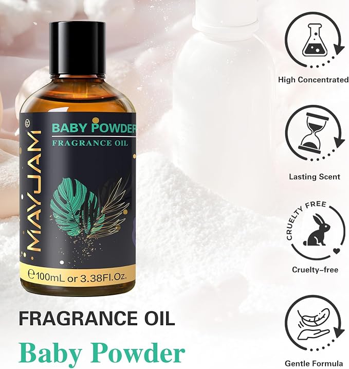 MAYJAM 100ML/3.38FL.OZ Baby Powder Fragrance Oils - Image 2