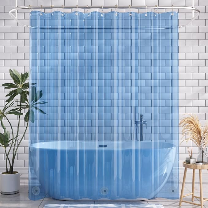 AmazerBath 72x78 Long Shower Curtain Liner, Waterproof PEVA Shower Liner - Image 8