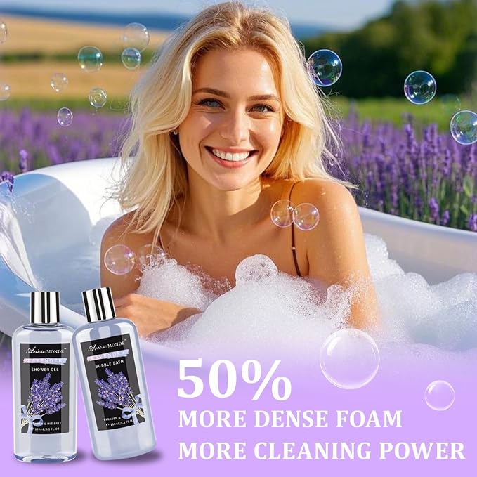 Spa Gift Basket Set, Lavender Home Spa Gifts - Image 3
