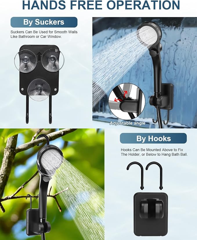 AUTOPkio Portable Camping Shower, 6000mAh Rechargeable Camp Shower Pump - Image 6