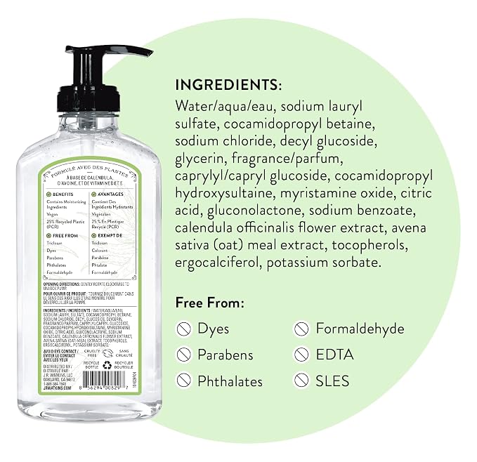 J.R. Watkins Gel Hand Soap, 3 Pack of 11 Fl Oz, Aloe & Green Tea - Image 6