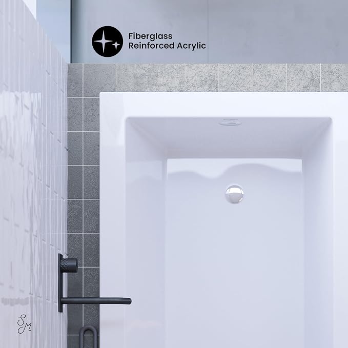 Swiss Madison Voltaire 54" x 30" Reversible Drain Drop-In Bathtub - Image 6