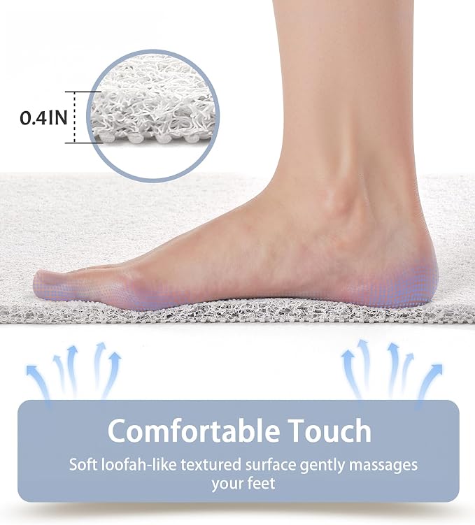 Mecko Non Slip Shower Mats, 17x30 Inch, Anti-Slip Bathtub Mats - Image 4
