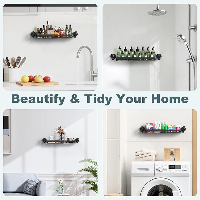 JOTPE Shower Caddy Suction Cup, Expandable Suction Shower Shelf - Image 7